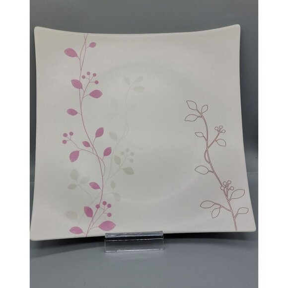 Teavana Square Dinner Plate 10" Fine Porcelain Exclusive Collection Floral - Picture 3 of 12